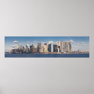 Lower Manhattan-Skyline-panoramischer Druck 2006 Poster