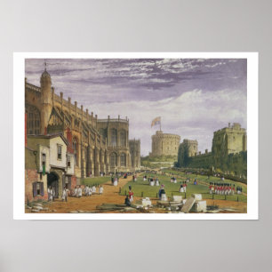 Lower Ward mit Blick auf die St. George's Kapelle  Poster