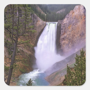 Lower Yellowstone Falls, Grand Canyon von Quadratischer Aufkleber