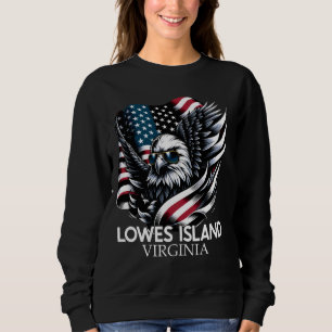 Lowes Island Virginia 4. Juli USA American Fla Sweatshirt