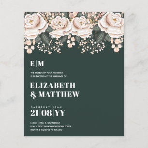 Lowest Budget Wedding FLYERS Pink Flowers Girly Flyer