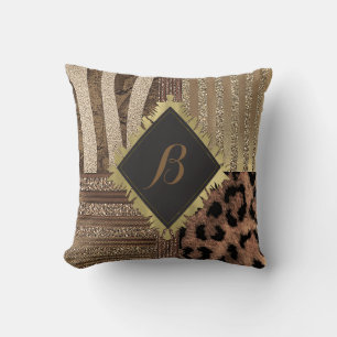 Löwin Safari Chic Dschungel Glamour Modern Glanz Kissen