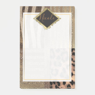 Löwin Safari Chic Dschungel Glamour Modern Trendy Post-it Klebezettel