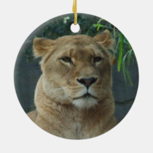 Löwin-Verzierung Keramik Ornament