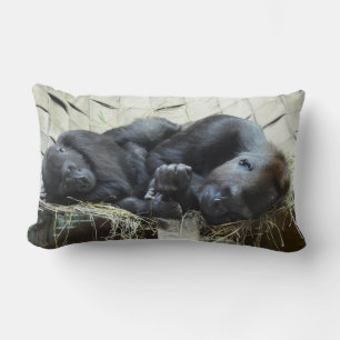 Lowland Gorillas Napping Lendenkissen