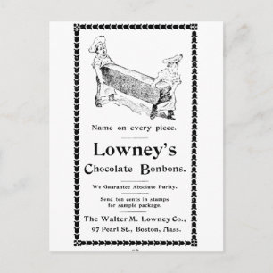 Lowney's Schokoladenpralinen Postkarte