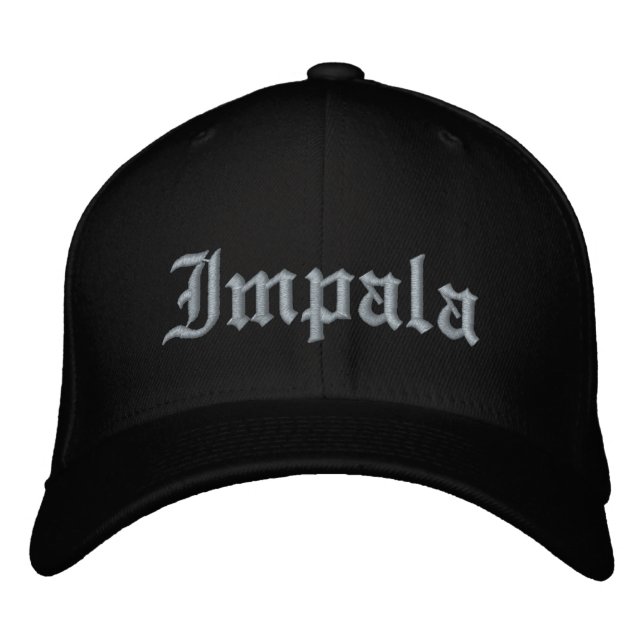 Lowrider Chevy Impala Alte Schule Low Rider Silver Bestickte Baseballkappe (Vorderseite)