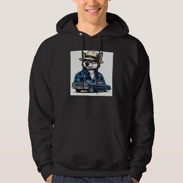 Lowrider Wolf Hoodie (Vorderseite)