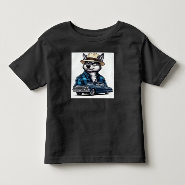 Lowrider Wolf Kleinkind T-shirt (Vorderseite)