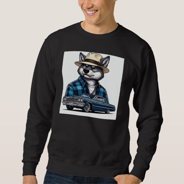 Lowrider Wolf Sweatshirt (Vorderseite)