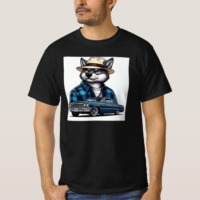Lowrider Wolf T-Shirt (Vorderseite)
