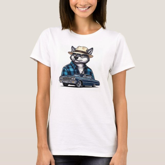 Lowrider Wolf T-Shirt (Vorderseite)