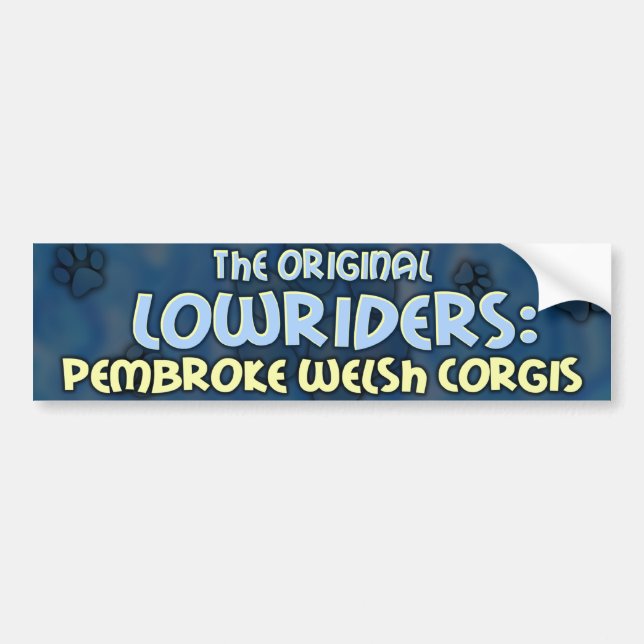 Lowriderpembroke-Walisercorgi-Autoaufkleber Autoaufkleber (Vorne)
