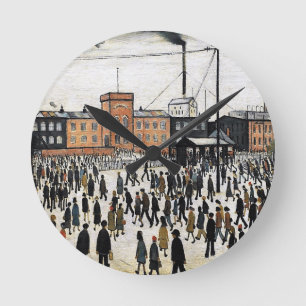 lowry Gehen zum Arbeitsentwurf Runde Wanduhr