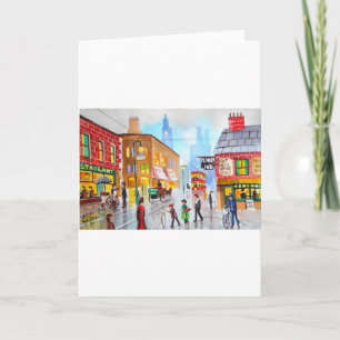 Lowry inspirierte Straßenbahnhaltestelle Karte