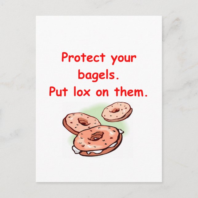 Lox und Bagels Postkarte (Vorderseite)