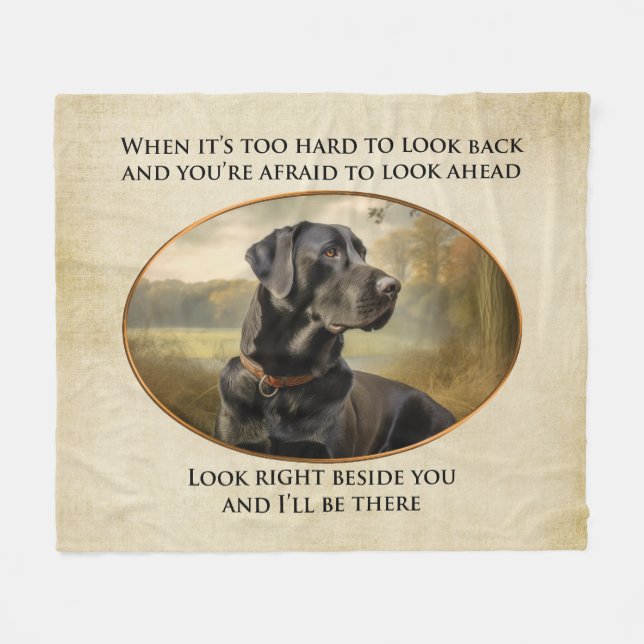 Loyal Black Lab Fleecedecke (Vorderseite (Horizontal))