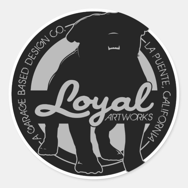Loyal Bulldog Aufkleber (Vorderseite)