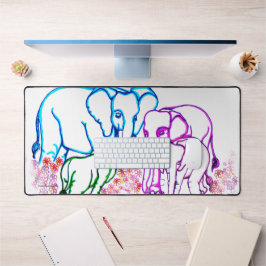 Loyal Elephants Schreibtischunterlage