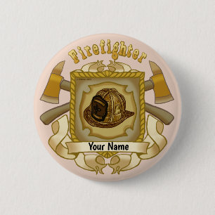 Loyal Firefighter Button
