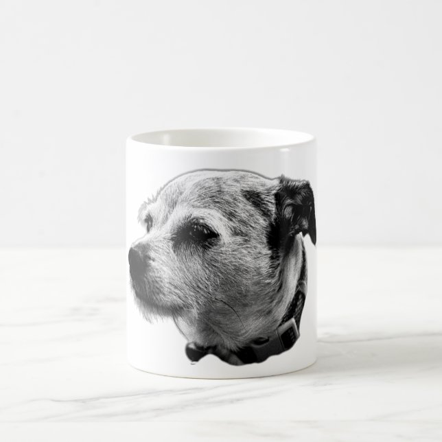 Loyal Gaze Terrier Mélange Café Mug (Centre)
