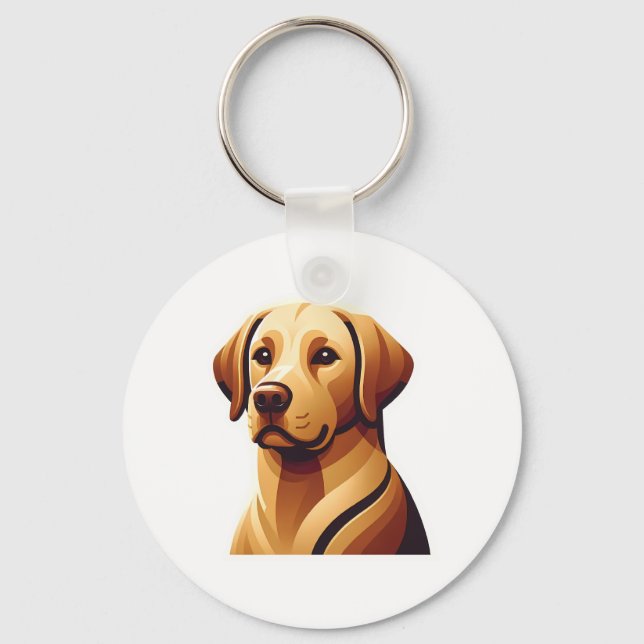Loyal Labrador Retriever Schlüsselanhänger (Rückseite)