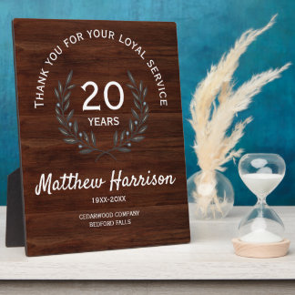 Loyal Long Service Appreciation Award. Personalize Fotoplatte