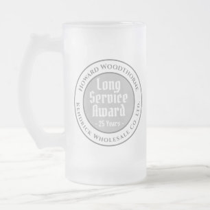 Loyal & Long Service Award Mattglas Bierglas