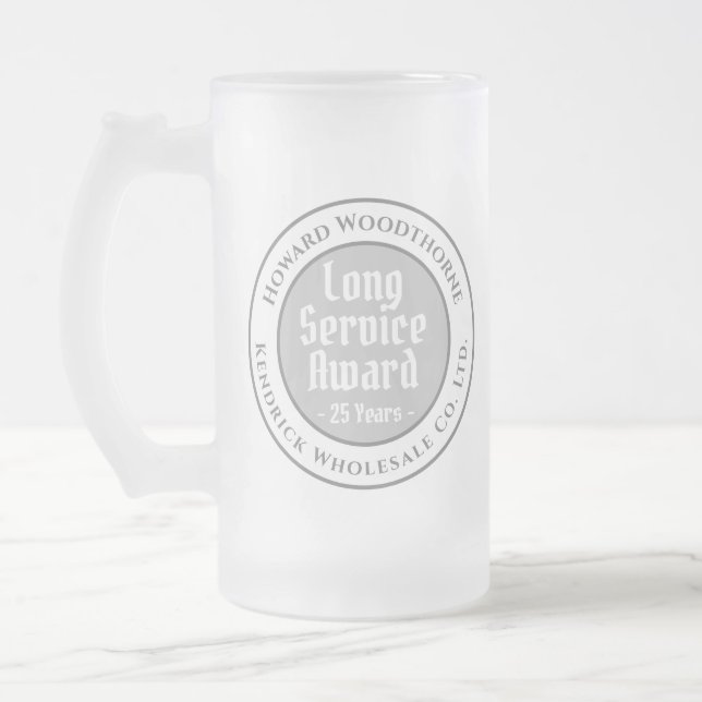 Loyal & Long Service Award Mattglas Bierglas (Links)