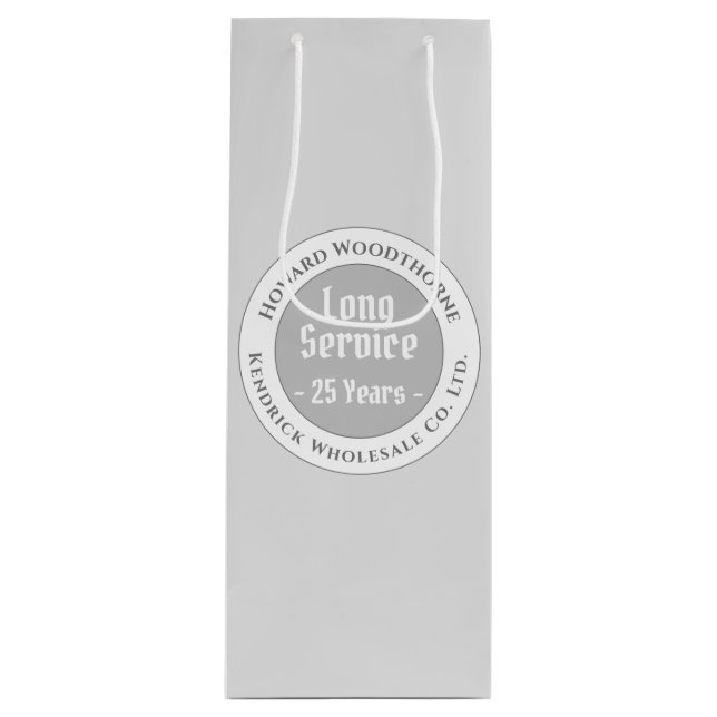 Loyal & Long Service Bewertung Geschenktüte Für Weinflaschen (Vorderseite)