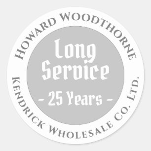 Loyal & Long Service Bewertung Runder Aufkleber