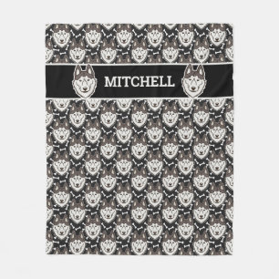 Loyal Siberian Husky Arctic Sled Dog Pet Puppy Fleecedecke