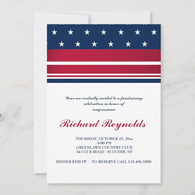 Loyale amerikanische patriotische Einladung (Vorderseite)