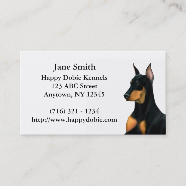 Loyale Dobermannpinscher-HundeVisitenkarte Visitenkarte (Vorderseite)
