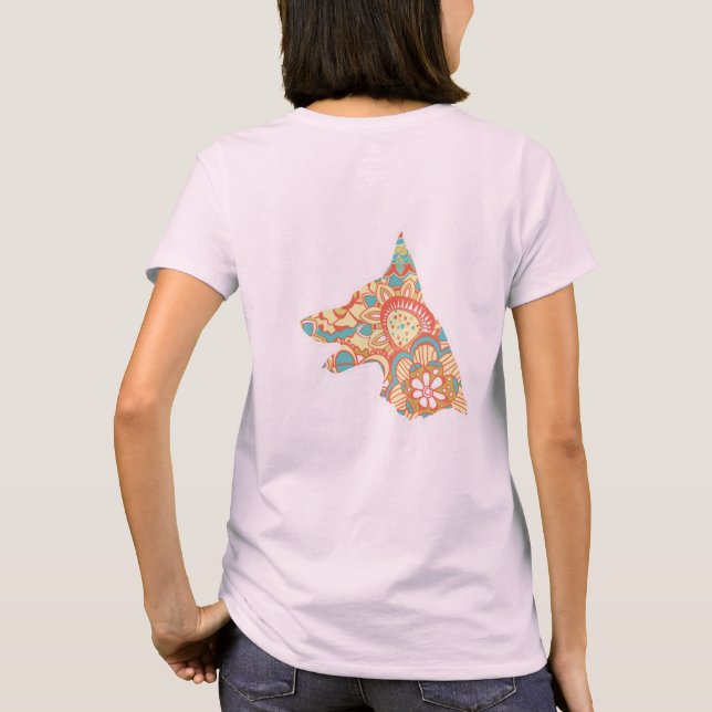 Loyaler t-Marken-T - Shirt - Pfirsich (Rückseite)