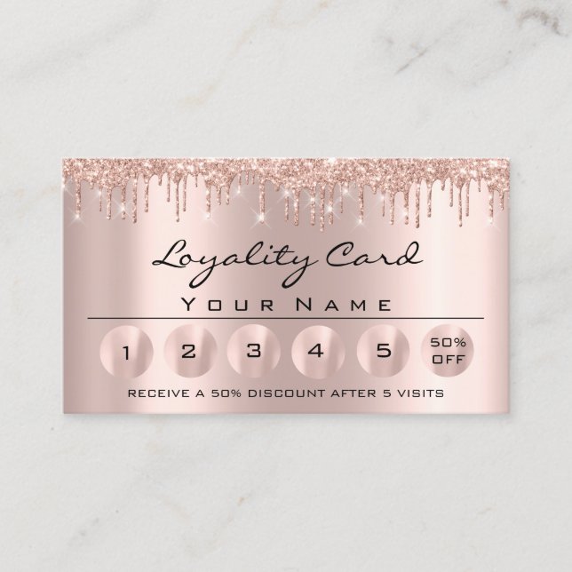 Loyalien 6 Berufliche Tropfen der Esthetician Rose Visitenkarte (Vorderseite)