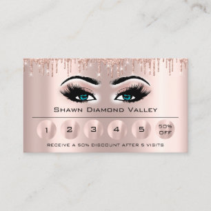 Loyalija 6 Makeup Esthetiker Eyelash Rose Blue Visitenkarte