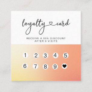 Loyalität 10 Nails Lashes Ombre Square Business Ca Quadratische Visitenkarte