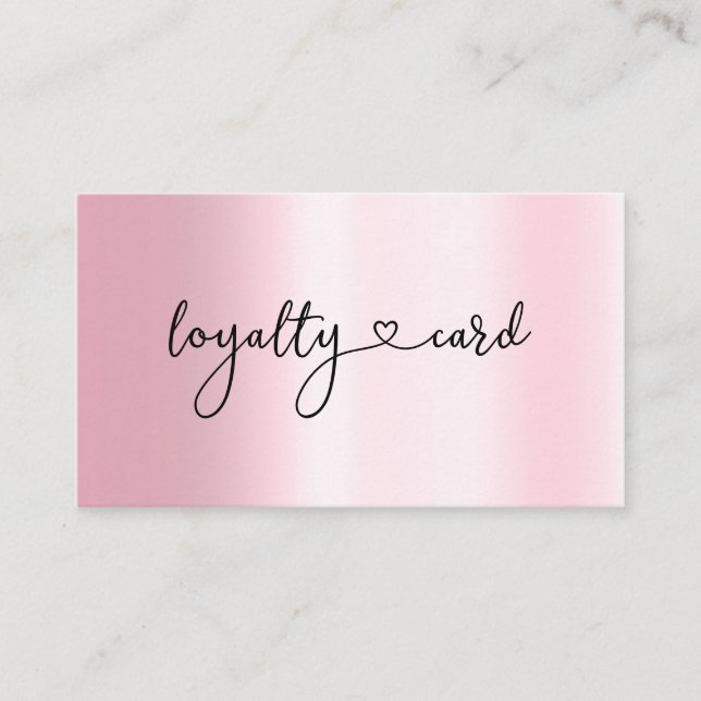 Loyalität 5 Nails Lashes Business Card Visitenkarte (Vorderseite)