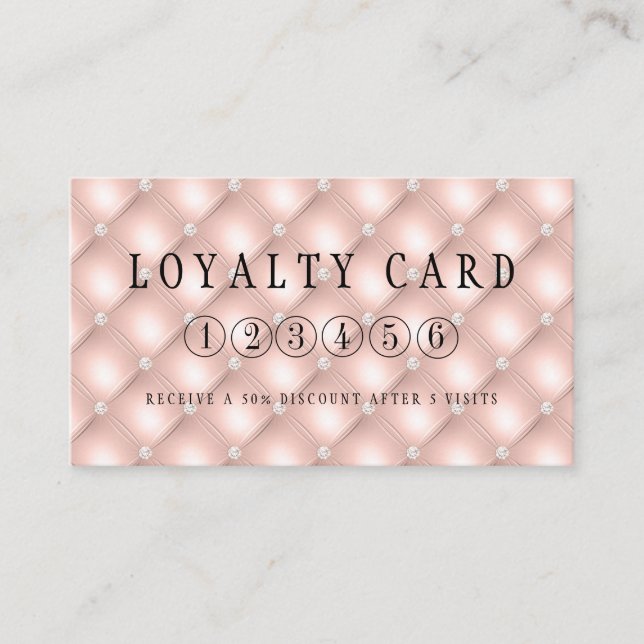 Loyalität 5 Nails Lashes Business Card Visitenkarte (Vorderseite)