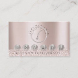 Loyalität 6 Augenbrauen Rose Haarentfernung Glitze Visitenkarte