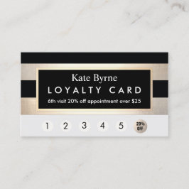 Loyalität 6 Besuch Punch Gold und Black Strip Treuekarte