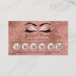 Loyalität 6 Makeup Eyebrow Eyes Lashes Rose Spark Visitenkarte