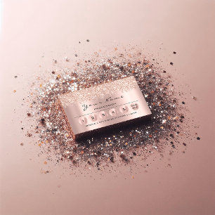 Loyalität 6 Makeup Friseur Eyelash Rose Glitzer Visitenkarte