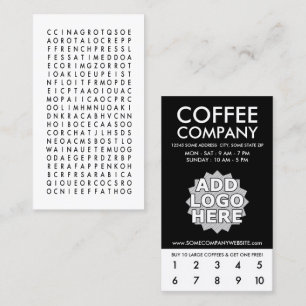 Loyalität der Suche nach Kaffeemarken Treuekarte