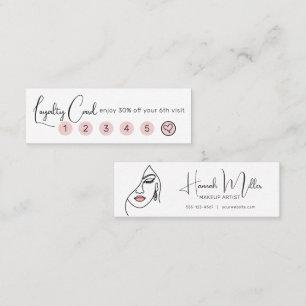 Loyalität des Minimalistischen eleganten Makeup Ar Mini Visitenkarte