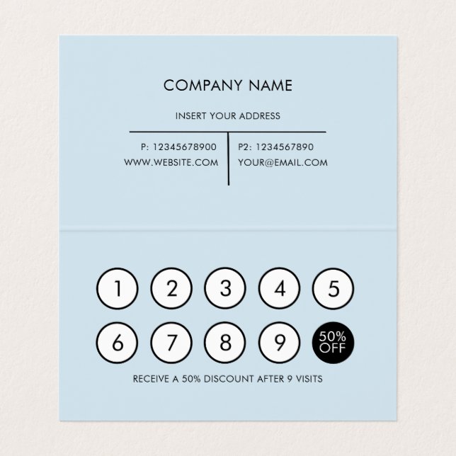 Loyalität Modernes Minimalistisches Licht Grau Visitenkarten (Innenseite Aufgefaltet)