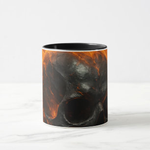 „Loyalität schmeckt besser“ – Flaming Skull Tribal Tasse