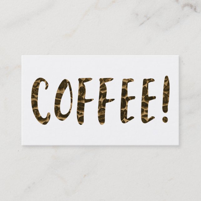 Loyalität von Kaffeebohnen Treuekarte (Vorderseite)