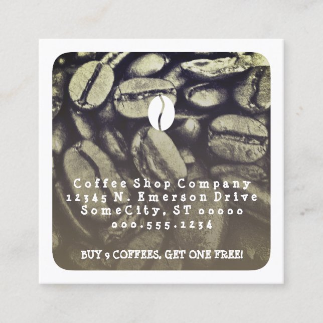 Loyalität von Kaffeeprogrammen Treuekarte (Vorderseite)